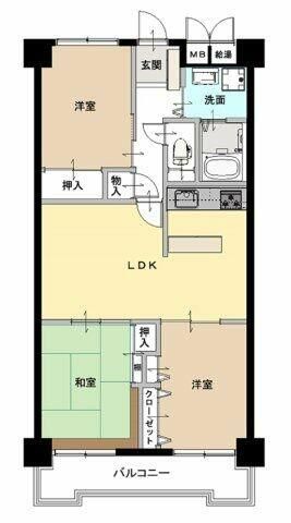 グランドシティ大宮ウエストタワー 109号室 間取り