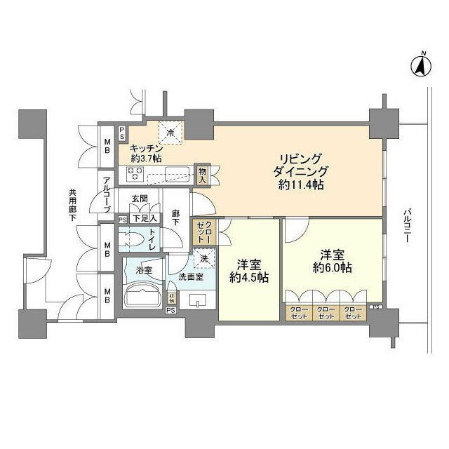 テラス大宮大門町 604号室 間取り