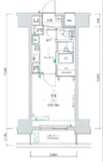 スパシエルクス大宮 1003号室 間取り