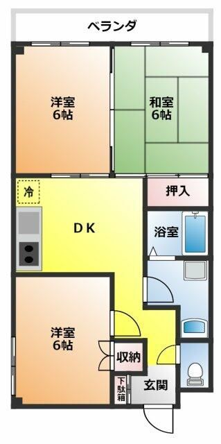 細井第二ビル 202号室 間取り