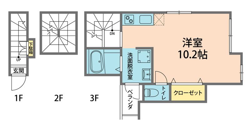 プレミア北浦和 302号室 間取り