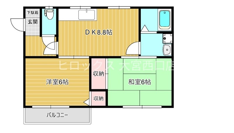 サンシャイン1　　 202号室 間取り
