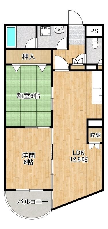 ルートマンション 404号室 間取り