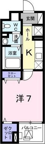 ジェントリーブレッサ 102号室 間取り