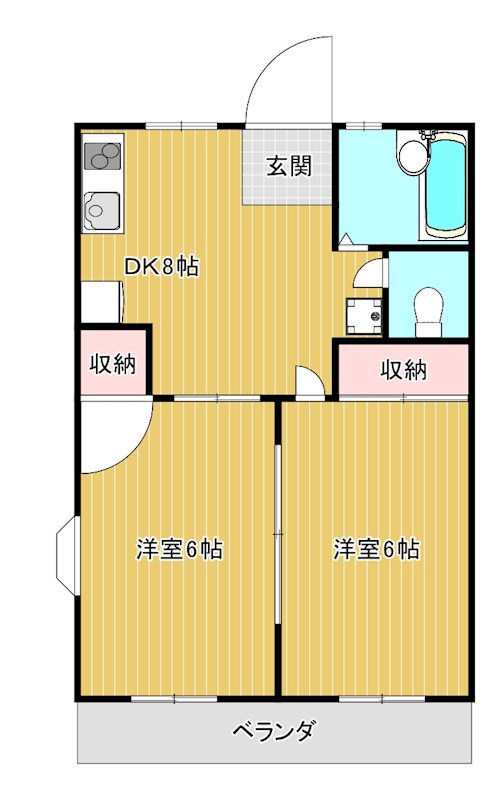 レピュートホソノⅡ 103号室 間取り