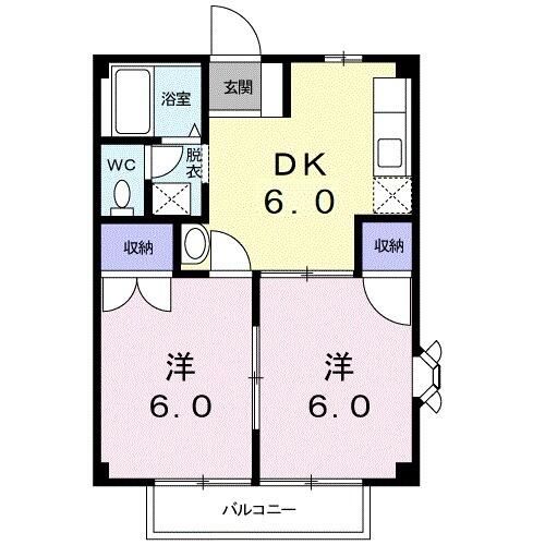 キャビネハイツ 201号室 間取り
