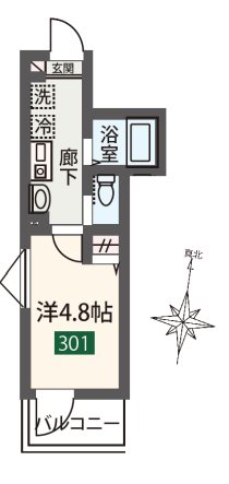 MELDIA大宮北B B 301号室 間取り
