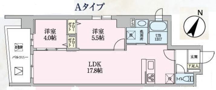 Luce 401号室 間取り
