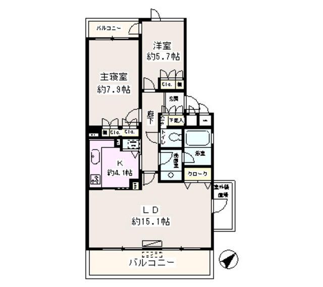 フラッツ浦和 201号室 間取り