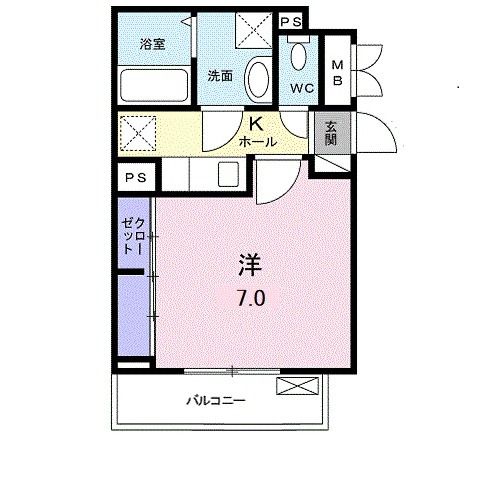 ピエール　ブランシュⅡ 201号室 間取り