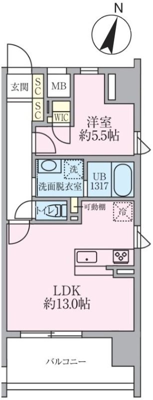 メルシーペール上落合 1101号室 間取り