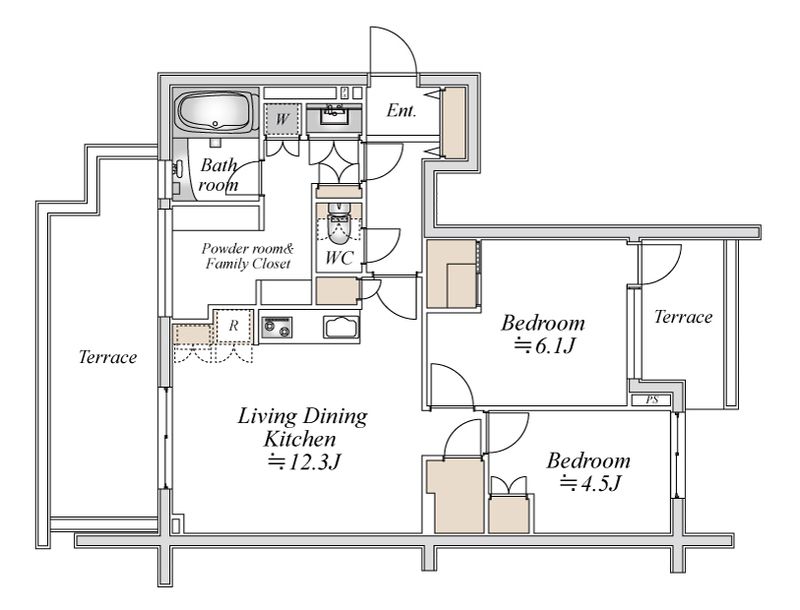 セレーノ大宮B棟 102号室 間取り