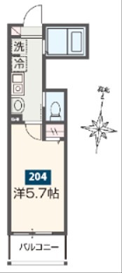 MELDIA大宮北A A 204号室 間取り