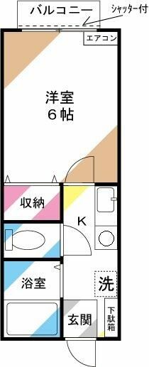 メゾネット協栄 102号室 間取り