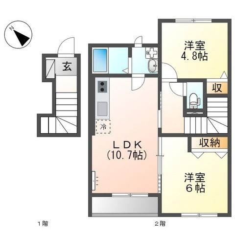 コンフォルト 203号室 間取り