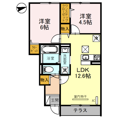 ガーデン島町東 103号室 間取り