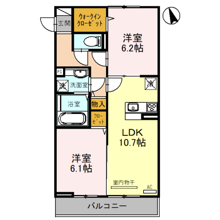 Seed 東大宮 301号室 間取り