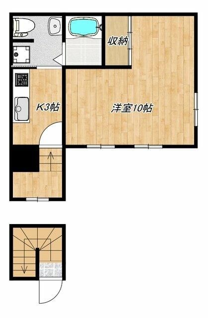 本町ハウス 1号室 間取り