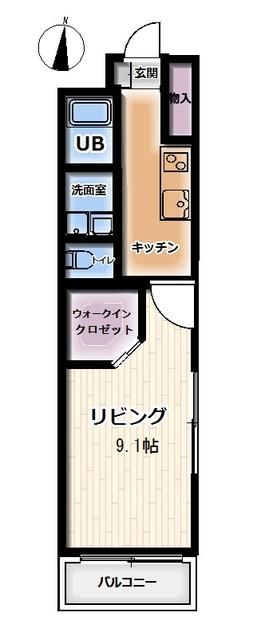 フレア大門 502号室 間取り