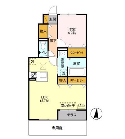 エクセレンテ 105号室 間取り