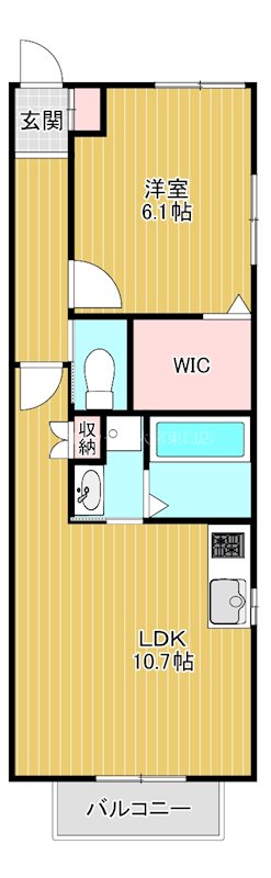 グリーンコーポ悠 201号室 間取り