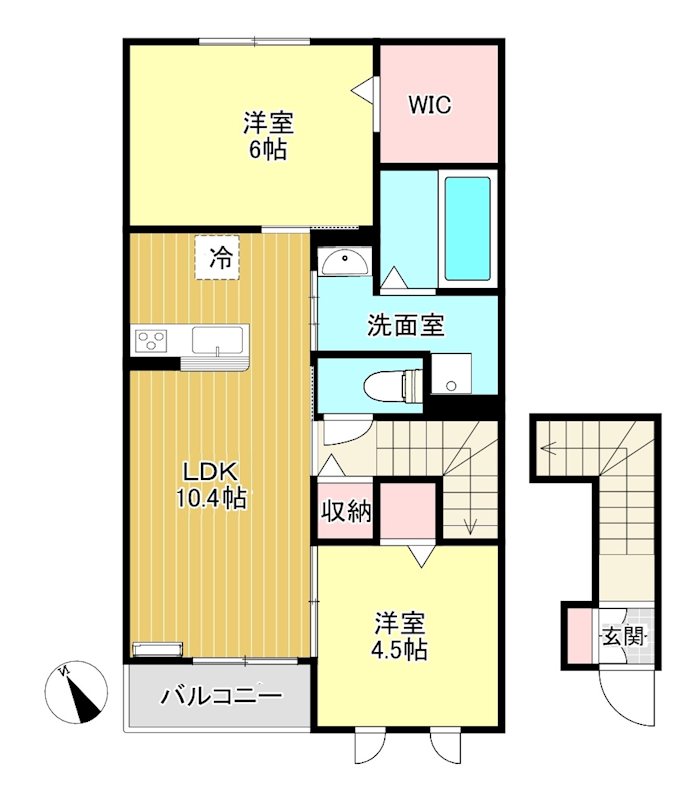ディアベルジュ 201号室 間取り