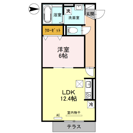 La maison de cerisier 103号室 間取り