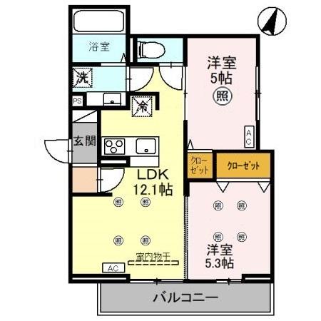 Noble Villa針ヶ谷 201号室 間取り