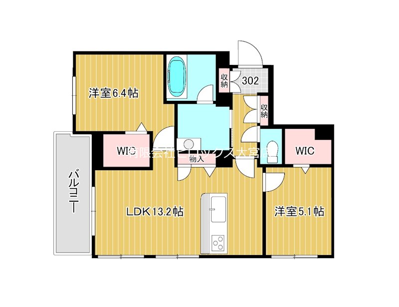 セゾレーナ 302号室 間取り