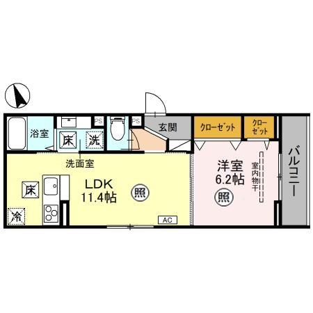 Noble Villa土呂町 101号室 間取り