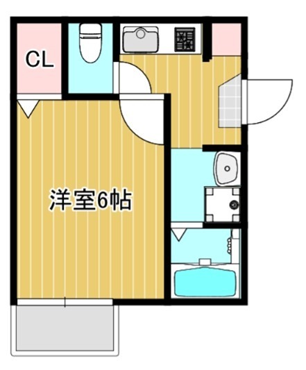 L’Aria　Omiya 105号室 間取り