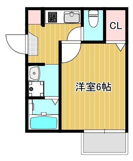 L’Aria　Omiya 205号室 間取り
