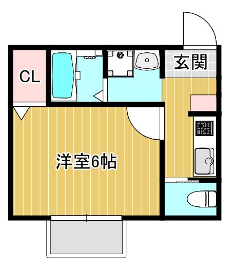 L’Aria　Omiya 103号室 間取り