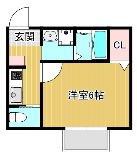 L’Aria　Omiya 102号室 間取り