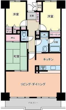 ライオンズプラザ大宮 910号室 間取り