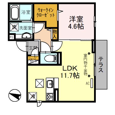 Reverie 102号室 間取り