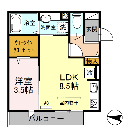 olen kotona 301号室 間取り
