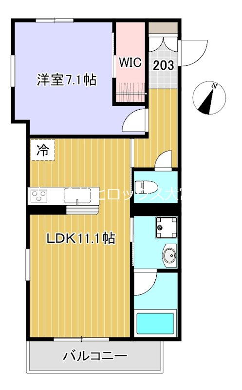 ドムス　グランツ　大宮大成 203号室 間取り