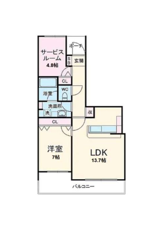 びゅうサイトタワー 1709号室 間取り
