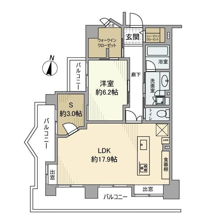 セザール大宮土呂 201号室 間取り