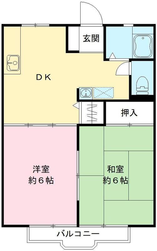 ハイツ　リスボア 201号室 間取り