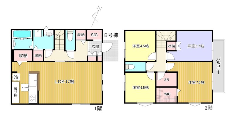 イーストヒルズ　B棟 間取り