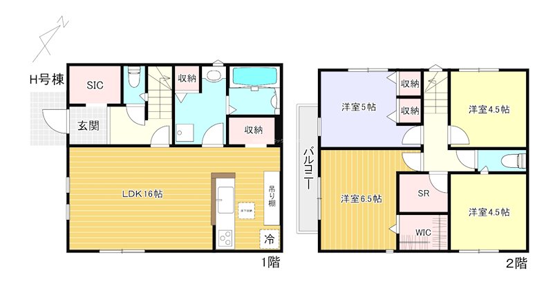 イーストヒルズ　H棟 間取り