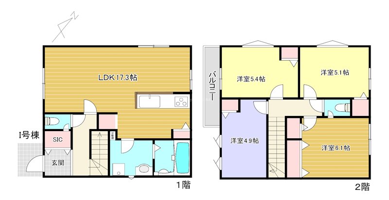 イーストヒルズ　I棟 間取り