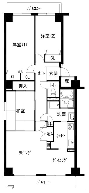 シティパーク桜丘 201号室 間取り