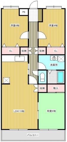 ロイヤルプラザ 402号室 間取り