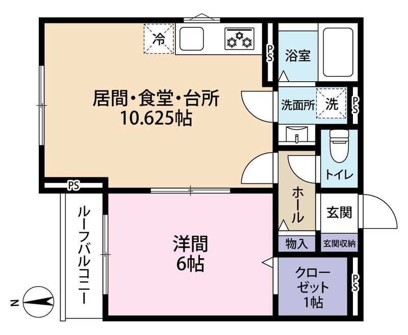 willows神明 301号室 間取り
