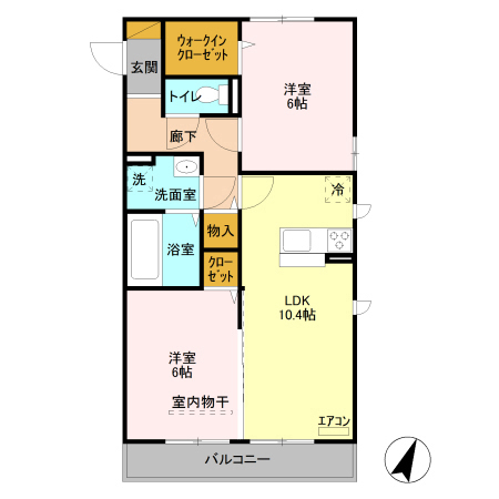 メゾンアルファ　XI 201号室 間取り