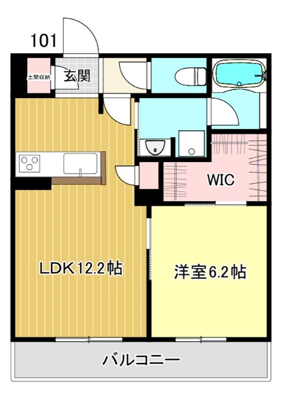 ブランバーチ　ネスト 101号室 間取り