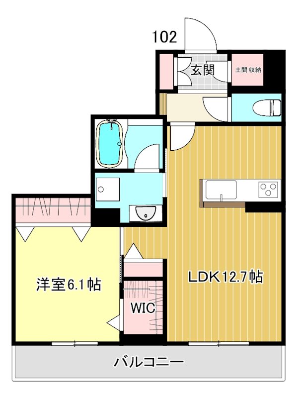 ブランバーチ　ネスト 102号室 間取り